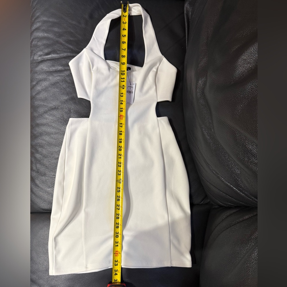 NWT Express Scoop Halter Neck Sleeveless
Cutout Mini Dress